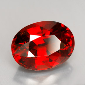 9.65캐럿 천연 딥 레드 스페사르타이트 가넷, 타원형 컷, 13.9×10.4 mm, VS