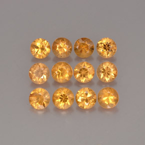캐럿 천연 오렌지 스페사르타이트 가넷 보석, 라운드 컷, 2.75 mm, VS