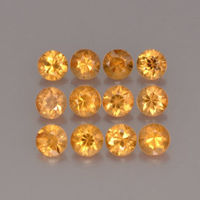 캐럿 천연 오렌지 스페사르타이트 가넷 보석, 라운드 컷, 2.75 mm, VS