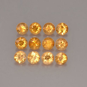 캐럿 천연 오렌지 스페사르타이트 가넷 보석, 라운드 컷, 2.65 mm, VS