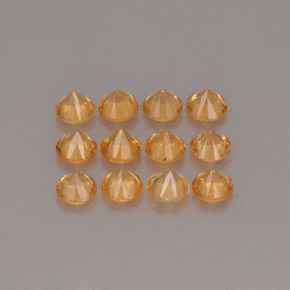 캐럿 천연 오렌지 스페사르타이트 가넷 보석, 라운드 컷, 2.65 mm, VS