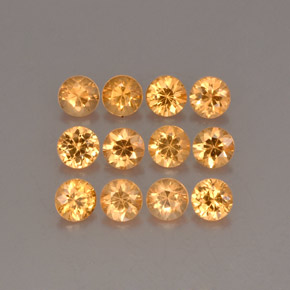 캐럿 천연 주황색 스페사르타이트 원사 보석, 라운드 컷, VS