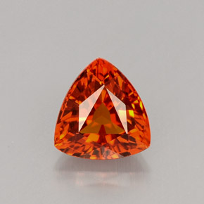 1.55캐럿 천연 만다린 오렌지 스페사르타이트 가넷, 트릴리언, 6.9×6.6 mm, VS