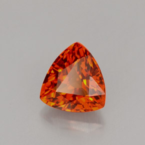 1.55캐럿 천연 만다린 오렌지 스페사르타이트 가넷, 트릴리언, 6.9×6.6 mm, VS