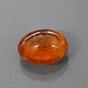 3.41캐럿 천연 만다린 오렌지 스페사르타이트 가넷, 투명한, 9.3×7.6 mm, 투명/반투명