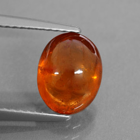 3.35캐럿 천연 만다린 오렌지 스페사르타이트 가넷, 투명한, 9.2×7.3 mm, 투명/반투명
