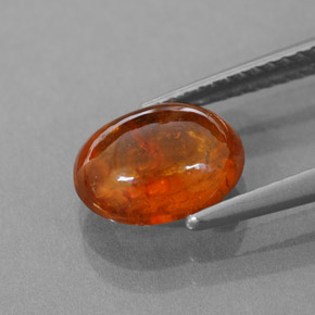 3.35캐럿 천연 만다린 오렌지 스페사르타이트 가넷, 투명한, 9.2×7.3 mm, 투명/반투명