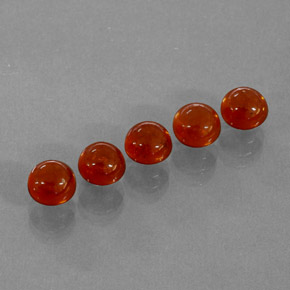 캐럿 천연 레드 오렌지 스페사르타이트 가넷 보석, 투명한, 5.15 mm, 투명/반투명