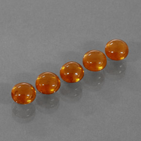 캐럿 천연 만다린 오렌지 스페사르타이트 가넷 보석, 투명한, 5.22 mm, 투명/반투명
