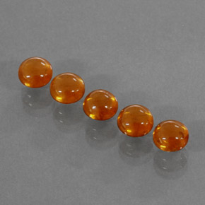 캐럿 천연 만다린 오렌지 스페사르타이트 가넷 보석, 투명한, 5.22 mm, 투명/반투명