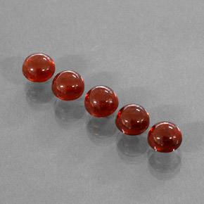 캐럿 천연 레드 오렌지 스페사르타이트 가넷 보석, 투명한, 5.18 mm, 투명/반투명