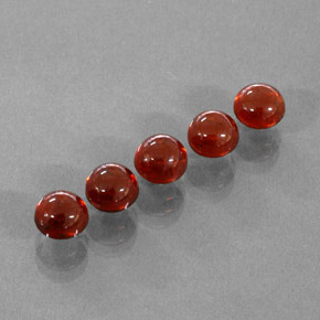 캐럿 천연 레드 오렌지 스페사르타이트 가넷 보석, 투명한, 5.18 mm, 투명/반투명