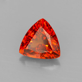 1.17캐럿 천연 레드 오렌지 스페사르타이트 가넷, 트릴리언, 6.6×6.3 mm, VVS