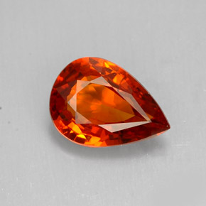 1.49캐럿 천연 만다린 오렌지 스페사르타이트 가넷, 배 모양, 8.4×5.9 mm, VVS-VS