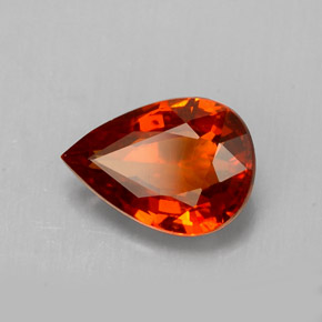 1.49캐럿 천연 만다린 오렌지 스페사르타이트 가넷, 배 모양, 8.4×5.9 mm, VVS-VS