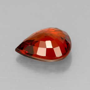 1.80캐럿 천연 레드 오렌지 스페사르타이트 가넷, 배 모양, 8.3×6.7 mm, VVS