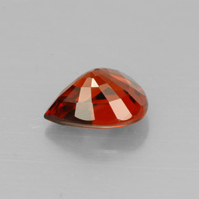 1.42캐럿 천연 레드 오렌지 스페사르타이트 가넷, 배 모양, 7.5×6 mm, VVS