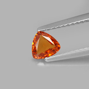 0.56캐럿 천연 만다린 오렌지 스페사르타이트 가넷, 트릴리언, 5.1×5.1 mm, VVS