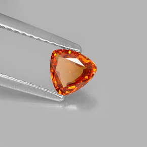 0.56캐럿 천연 만다린 오렌지 스페사르타이트 가넷, 트릴리언, 5.1×5.1 mm, VVS