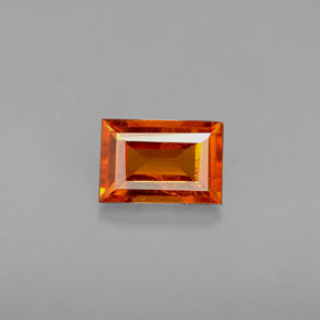 0.77캐럿 천연 만다린 오렌지 스페사르타이트 가넷, 바게트, 6×4.1 mm, VS