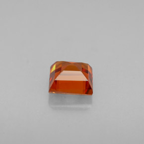 0.87캐럿 천연 레드 오렌지 스페사르타이트 가넷, 스퀘어, 4.9×4.8 mm, VVS-VS