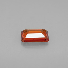 0.97캐럿 천연 레드 오렌지 스페사르타이트 가넷, 에메랄드 컷, 6.8×4.7 mm, VVS-VS