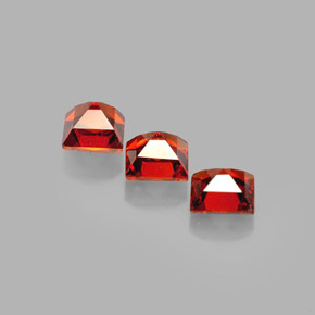 캐럿 천연 레드 오렌지 스페사르타이트 가넷 보석, 스퀘어, 4.2×4.1 mm, VVS-VS