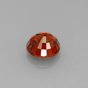 1.09캐럿 천연 레드 오렌지 스페사르타이트 가넷, 라운드 컷, 5.60 mm, VVS-VS