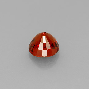 0.84캐럿 천연 레드 오렌지 스페사르타이트 가넷, 라운드 컷, 5.04 mm, VVS-VS