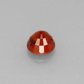 0.83캐럿 천연 레드 오렌지 스페사르타이트 가넷, 라운드 컷, 4.93 mm, VVS-VS