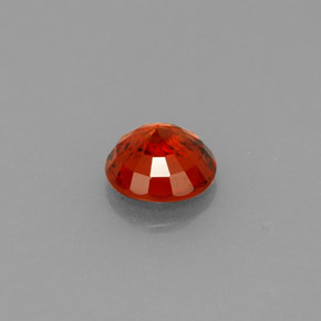 0.65캐럿 천연 레드 오렌지 스페사르타이트 가넷, 라운드 컷, 5.10 mm, VVS-VS