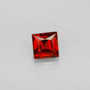 0.34캐럿 천연 레드 오렌지 스페사르타이트 가넷, 스퀘어, 3.6×3.5 mm, VVS-VS