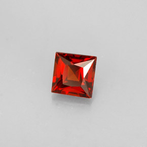 0.34캐럿 천연 레드 오렌지 스페사르타이트 가넷, 스퀘어, 3.6×3.5 mm, VVS-VS