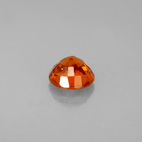 0.82캐럿 천연 만다린 오렌지 스페사르타이트 가넷, 라운드 컷, 5.34 mm, VVS-VS
