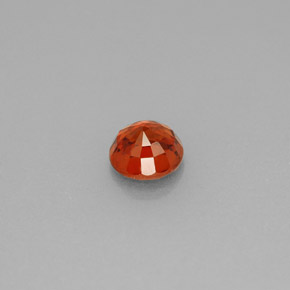 0.70캐럿 천연 레드 오렌지 스페사르타이트 가넷, 라운드 컷, 4.94 mm, VVS