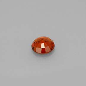 0.67캐럿 천연 레드 오렌지 스페사르타이트 가넷, 라운드 컷, 5.25 mm, VVS