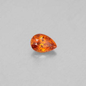 0.58캐럿 천연 만다린 오렌지 스페사르타이트 가넷, 배 모양, 5.9×4.1 mm, VVS-VS