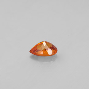 0.58캐럿 천연 만다린 오렌지 스페사르타이트 가넷, 배 모양, 5.9×4.1 mm, VVS-VS