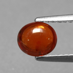 1.22캐럿 천연 레드 오렌지 스페사르타이트 가넷, 타원형 컷, 6.6×5.7 mm, 투명한