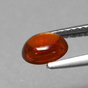 1.22캐럿 천연 레드 오렌지 스페사르타이트 가넷, 타원형 컷, 6.6×5.7 mm, 투명한