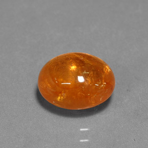 4.22캐럿 천연 만다린 오렌지 스페사르타이트 가넷, 타원형 컷, 9.3×7.6 mm, 투명한