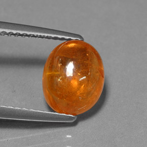 4.22캐럿 천연 만다린 오렌지 스페사르타이트 가넷, 타원형 컷, 9.3×7.6 mm, 투명한