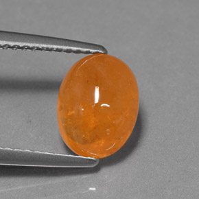 3.94캐럿 천연 만다린 오렌지 스페사르타이트 가넷, 타원형 컷, 9.4×7.4 mm, 투명한