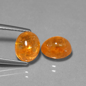 캐럿 천연 만다린 오렌지 스페사르타이트 가넷 보석, 타원형 컷, 8.6×6.7 mm, 투명한