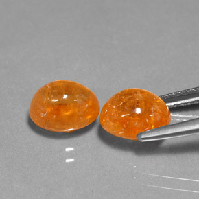 캐럿 천연 만다린 오렌지 스페사르타이트 가넷 보석, 타원형 컷, 8.6×6.7 mm, 투명한