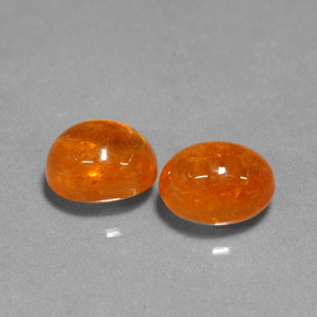 캐럿 천연 만다린 오렌지 스페사르타이트 가넷 보석, 타원형 컷, 8.2×6.4 mm, 투명한