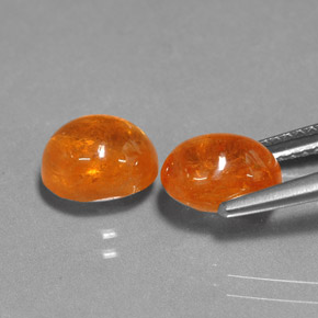 캐럿 천연 만다린 오렌지 스페사르타이트 가넷 보석, 타원형 컷, 8.2×6.4 mm, 투명한