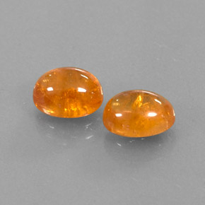 캐럿 천연 만다린 오렌지 스페사르타이트 가넷 보석, 투명한, 8.2×6.3 mm, 투명/반투명