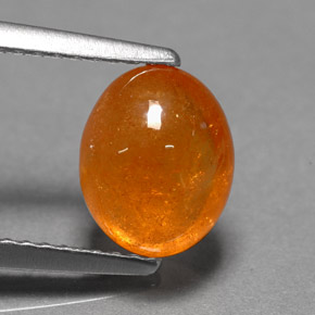 3.06캐럿 천연 만다린 오렌지 스페사르타이트 가넷, 타원형 컷, 8.6×6.9 mm, 투명한