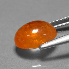3.06캐럿 천연 만다린 오렌지 스페사르타이트 가넷, 타원형 컷, 8.6×6.9 mm, 투명한